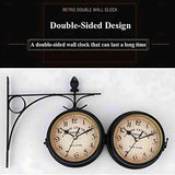 Double-Sided Retro Wall Clock