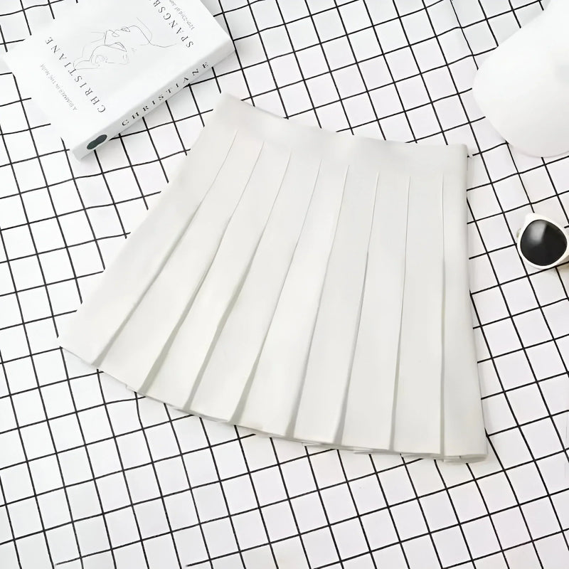 High-waist pleated mini skirt – Comfortable & versatile