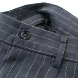 Striped & Solid Color High-Waisted Wide-Leg Pants