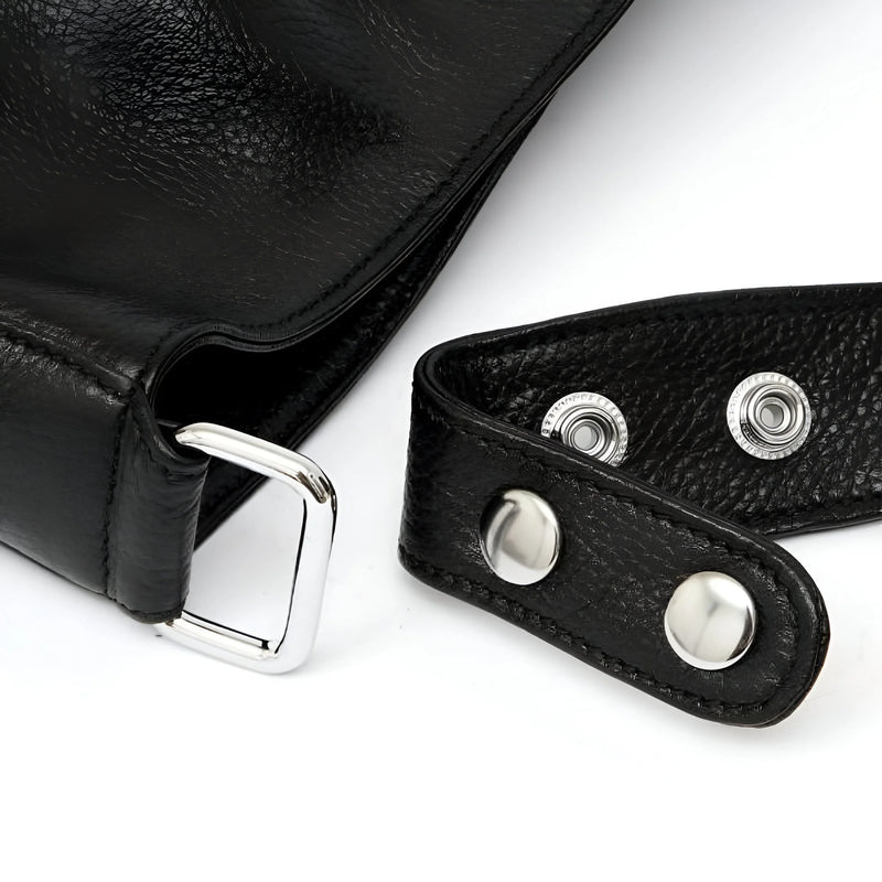 Stylish Leather Crossbody Bag with Tassel Details