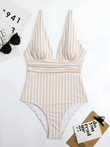 Striped One-Piece Swimsuit