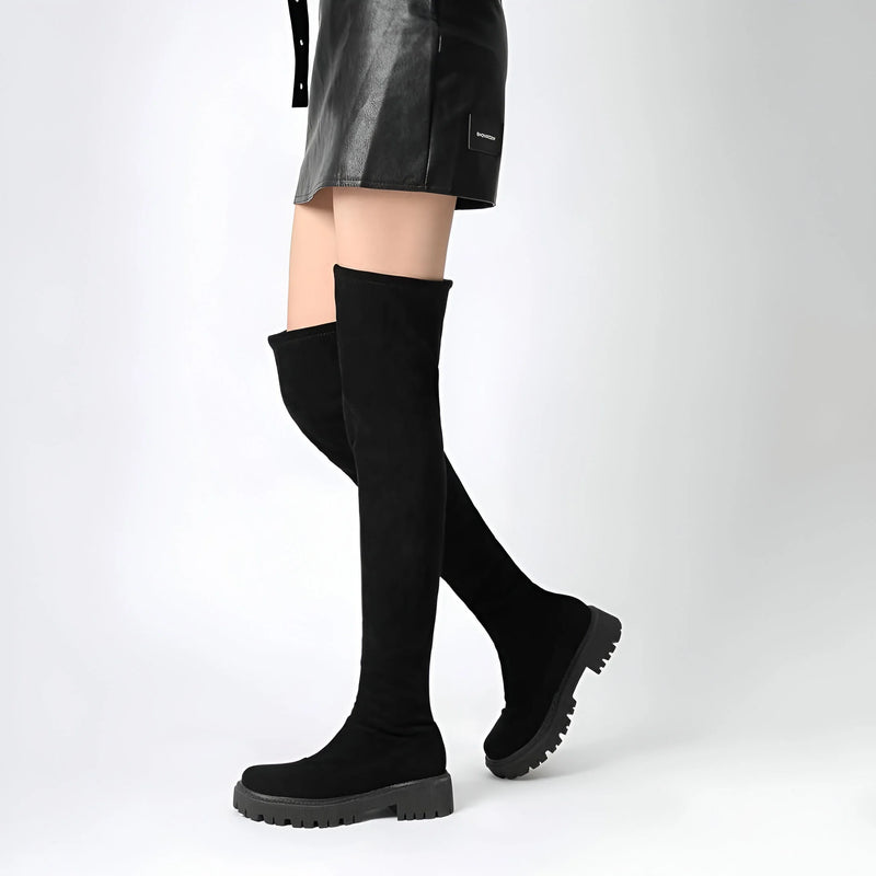 Knee-High Chunky Boots for Women