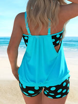 Women's Colorful Polka Dot Swimsuit Two Piece Set