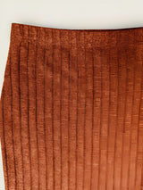 Women's high-waist ribbed knit pencil skirt