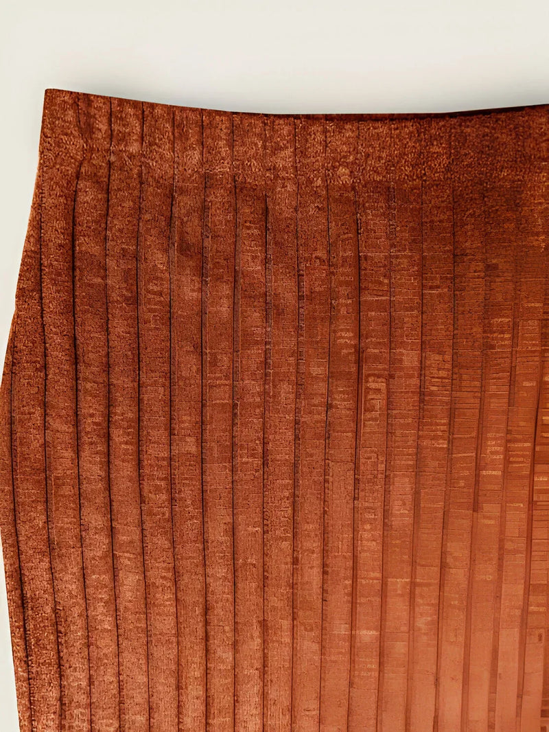 Women's high-waist ribbed knit pencil skirt