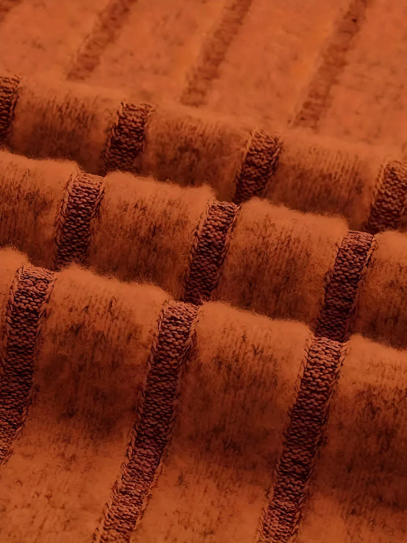 Women's high-waist ribbed knit pencil skirt