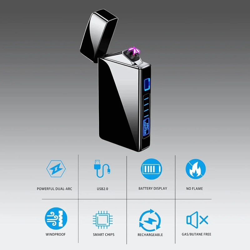 Rechargeable Electric Double-Arc Lighter