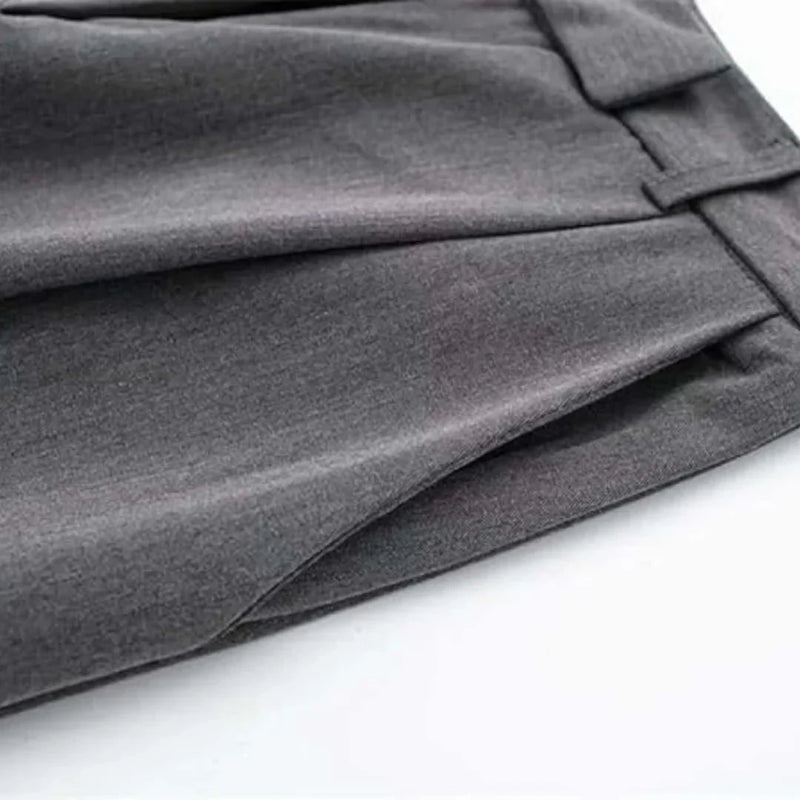 Women's high-waisted vintage zipper pants