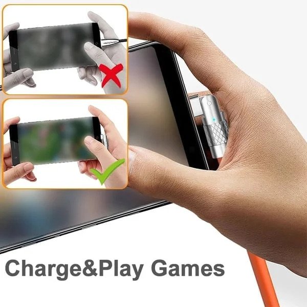 180° rotating fast charge cable