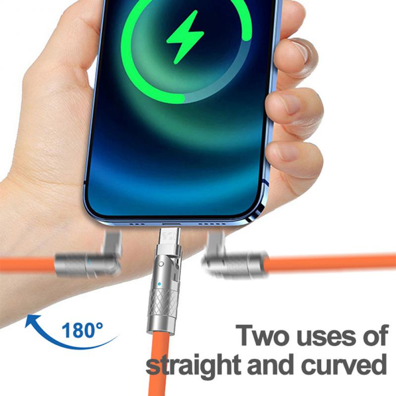 180° rotating fast charge cable