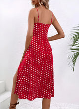 Polka Dot & Floral Print Suspender Dress