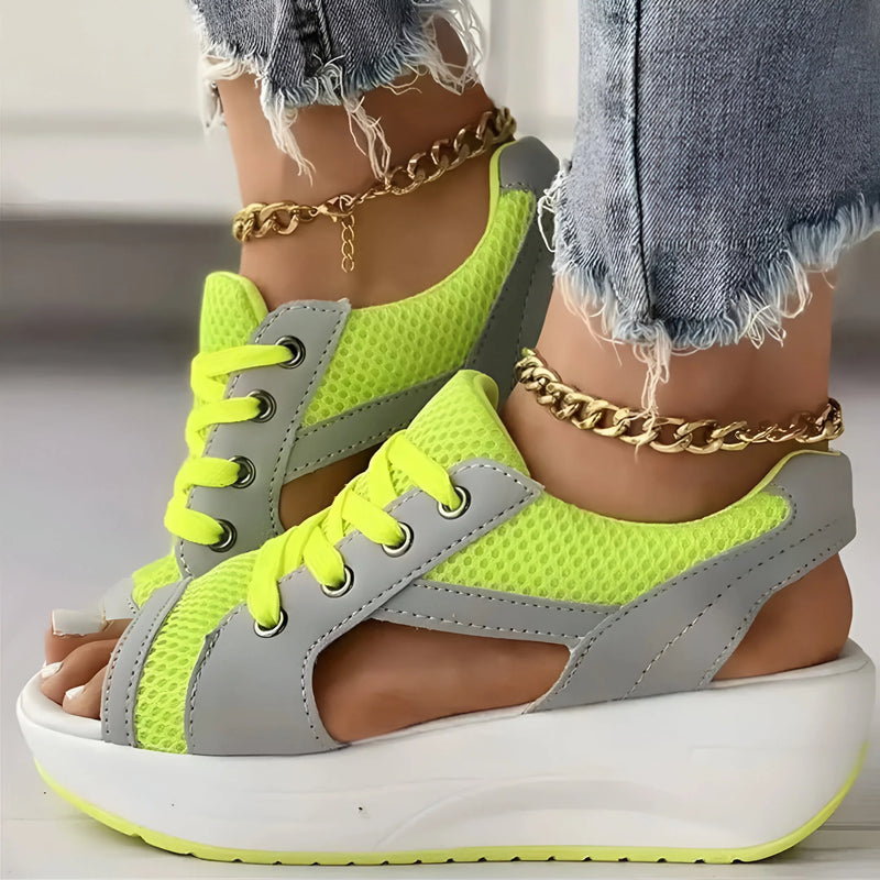 Casual Contrast Paneled Sneakers