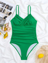 Wrinkled One-Piece Swimsuit