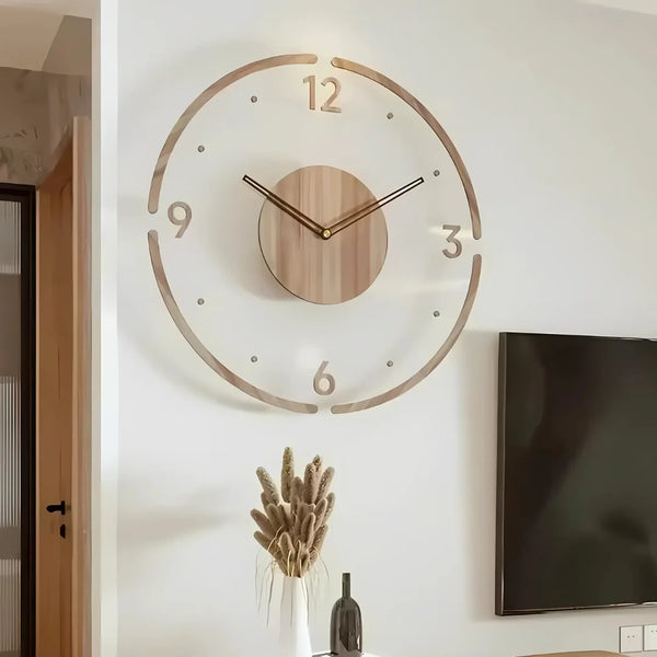 Nordic Silent Wooden Wall Clock