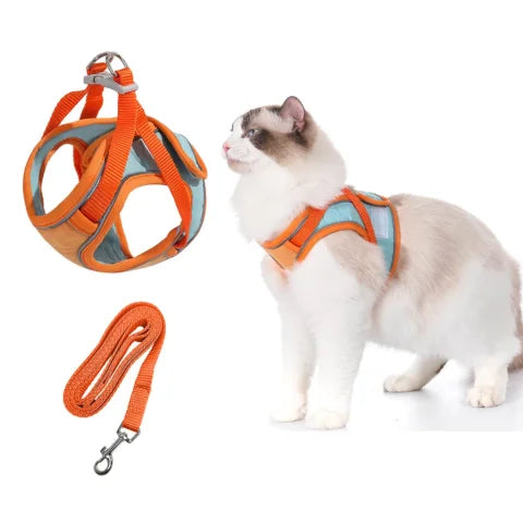 Adjustable Pet Harness with Reflective Stripe