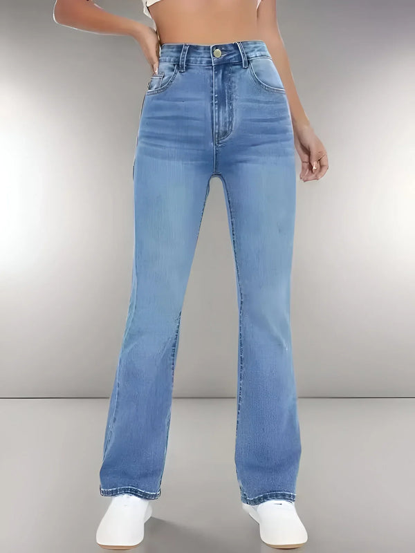 Women’s High-Waist Light Wash Denim Jeans