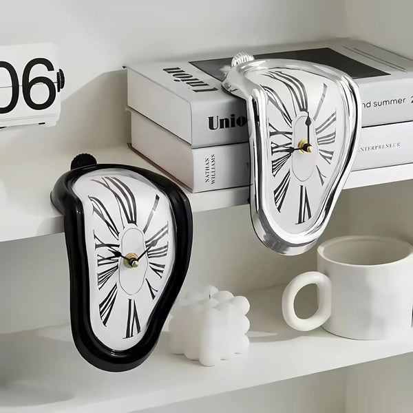 Surreal Melting Distorted Wall Clock