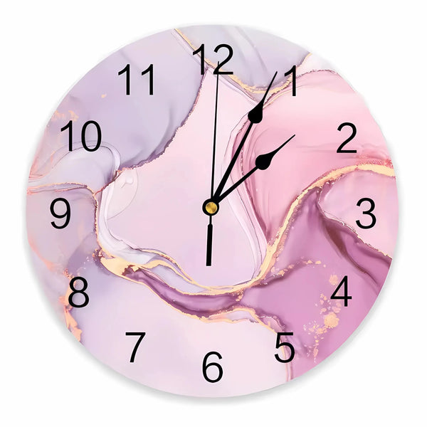 Silent Marble Gradient Color Wall Clock
