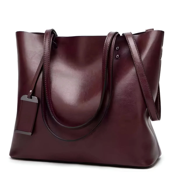 Vintage Large Capacity Leather Tote Bag
