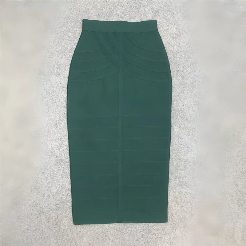 Women's vintage bandage midi skirt