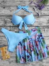 3-Piece Tropical Bikini Set