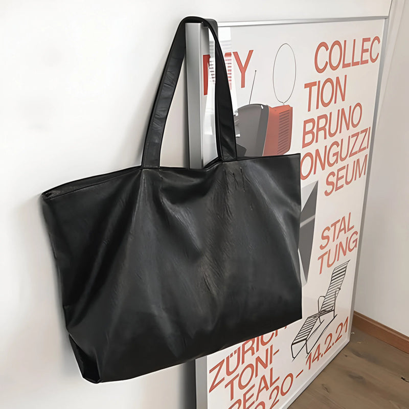 Women's Retro-Style Large Capacity Leather  Tote Bag
