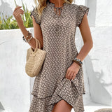 Women's Stylish Ruffle Mini Dress