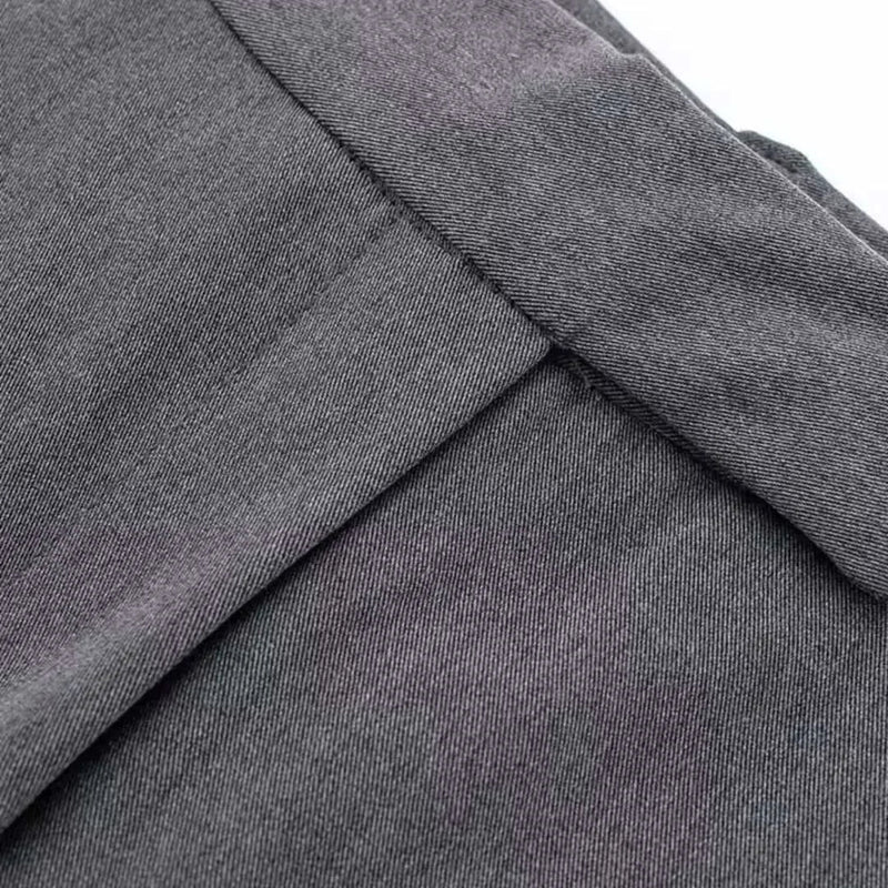 Women's high-waisted vintage zipper pants