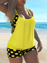 Women's Colorful Polka Dot Swimsuit Two Piece Set