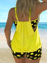 Women's Colorful Polka Dot Swimsuit Two Piece Set