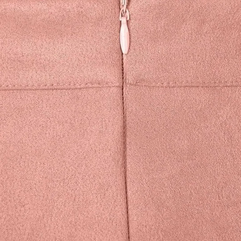 Women's high-waist faux suede mini skirt