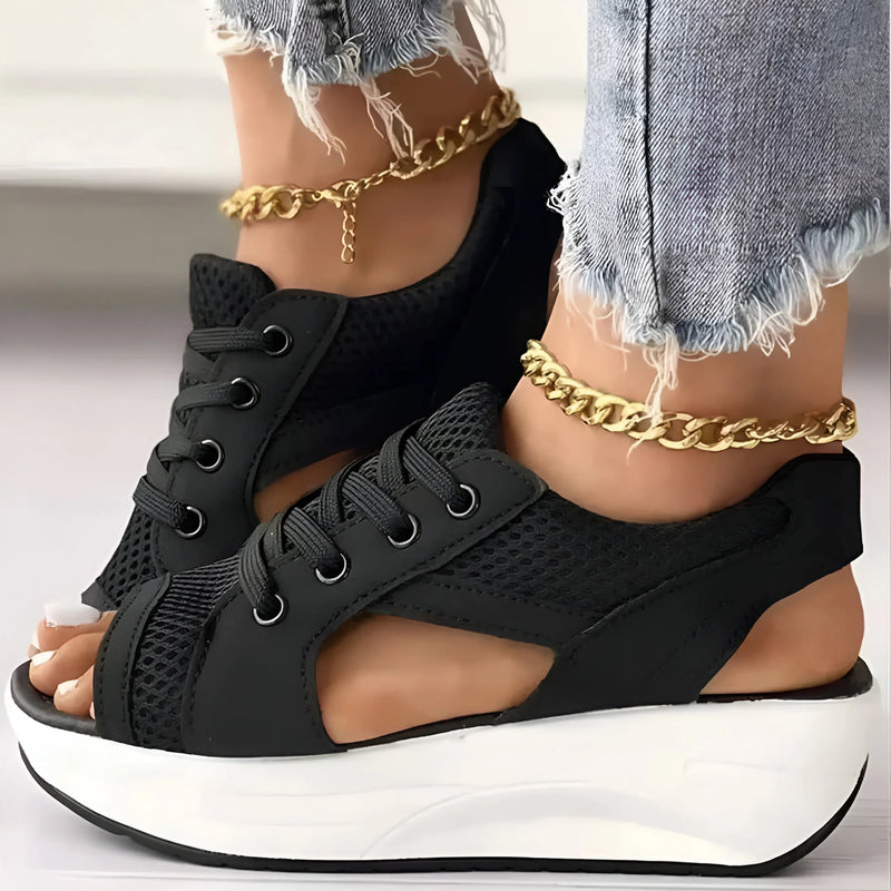 Casual Contrast Paneled Sneakers