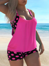 Women's Colorful Polka Dot Swimsuit Two Piece Set