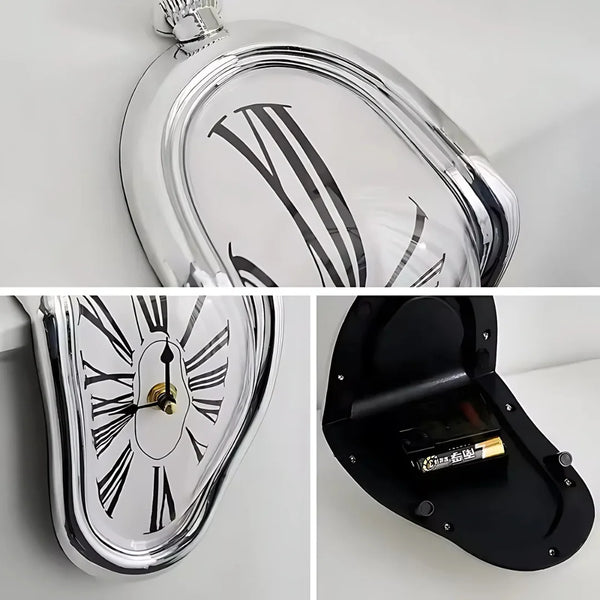 Surreal Melting Distorted Wall Clock