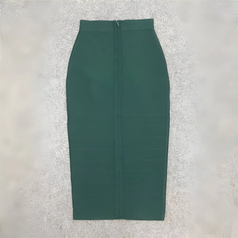 Women's vintage bandage midi skirt