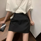 Chic high-waist A-line mini skirt