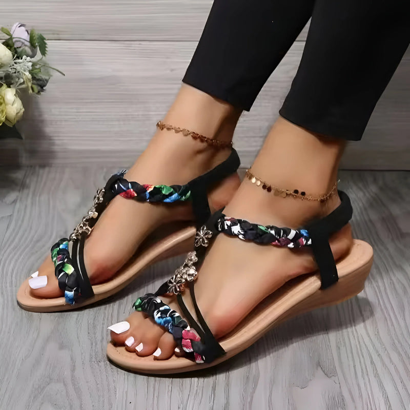 Women’s Braided Summer Sandals With Adjustable Straps
