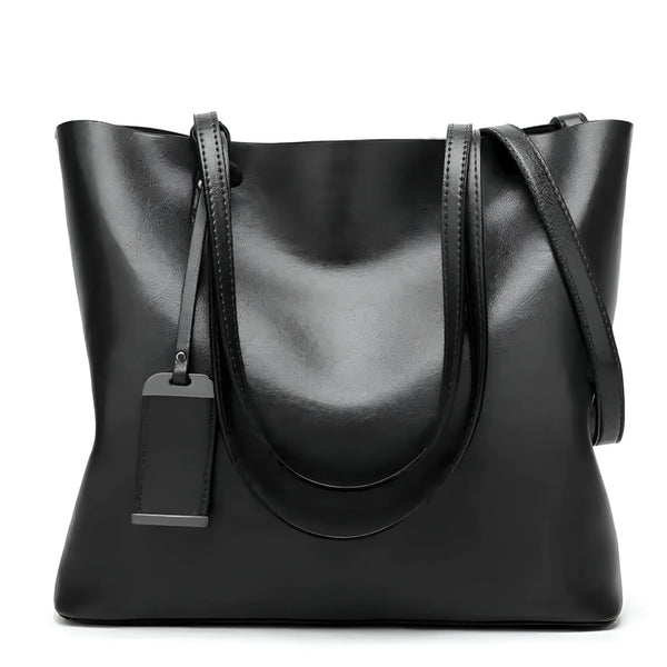 Vintage Large Capacity Leather Tote Bag