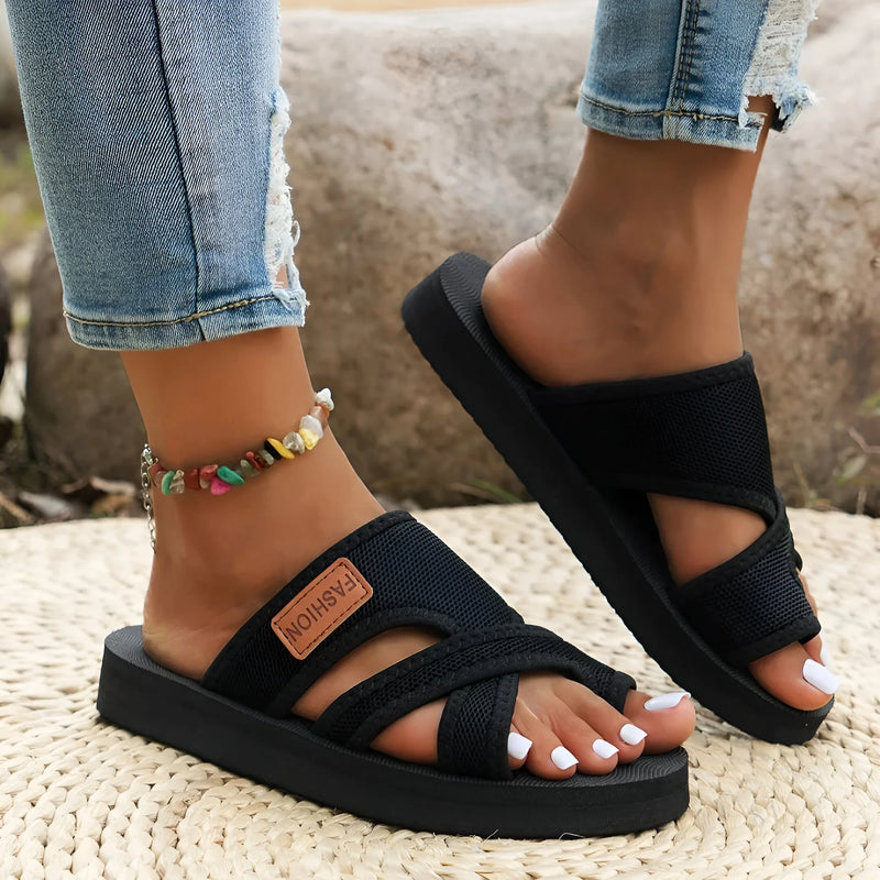 Women’s Summer Plaid Flat Sandals