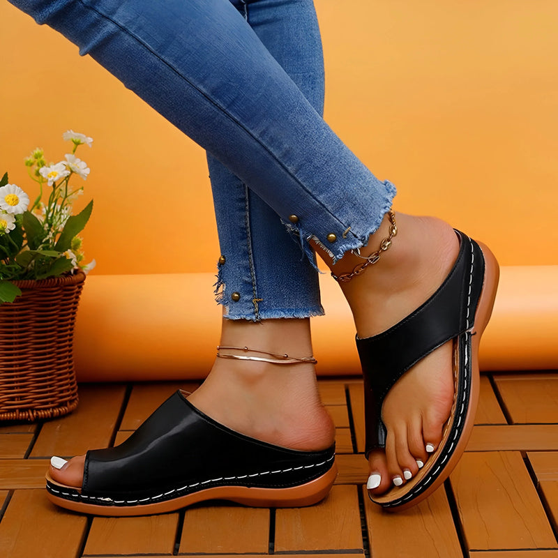 Stylish Dressy Flip Flop Wedge Sandals