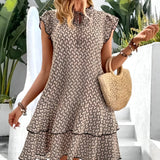 Women's Stylish Ruffle Mini Dress