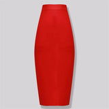 Elegant high-waist bodycon midi skirt