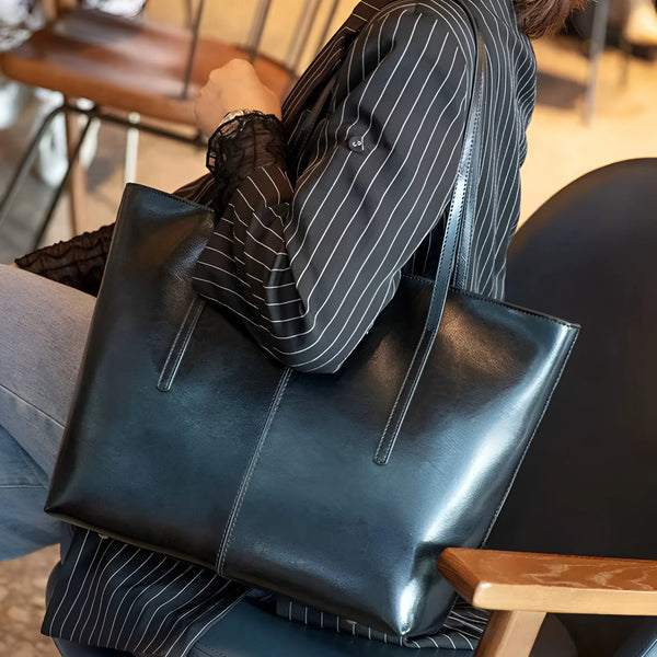 Stylish Leather Large Tote Bag