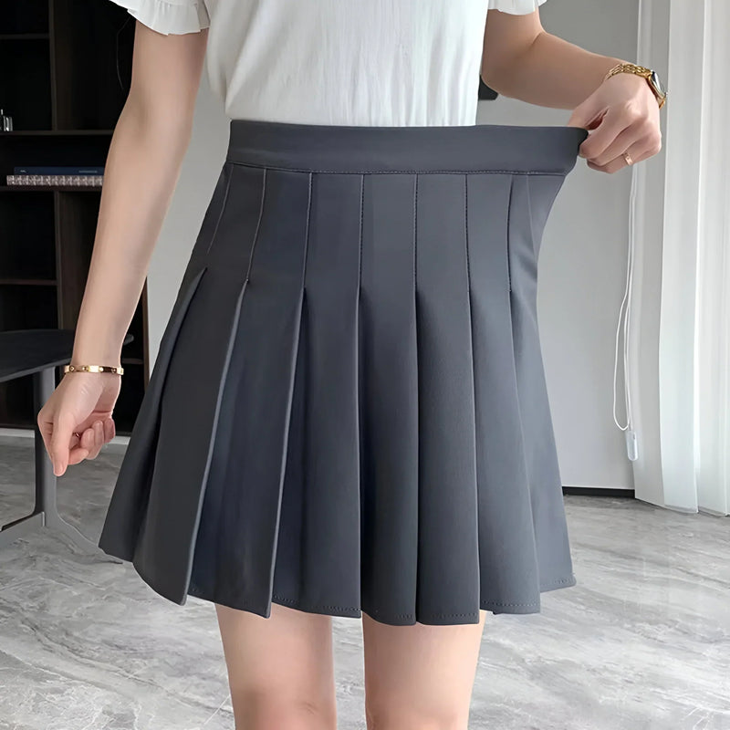 High-waist pleated mini skirt – Comfortable & versatile