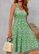 Floral Midi Dress with Smocked Waist