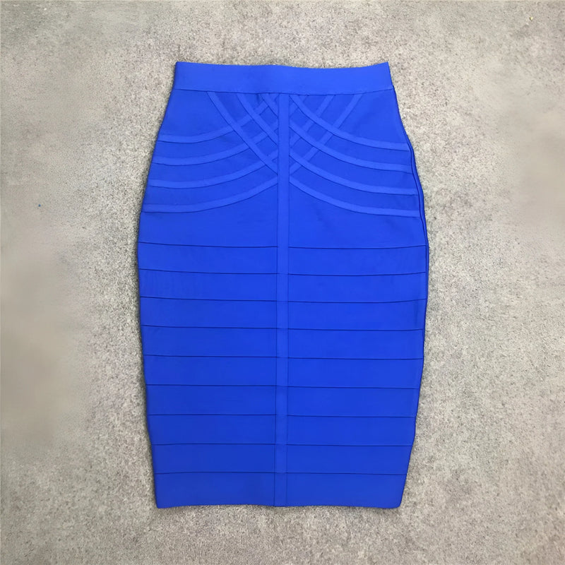 Women's vintage bandage midi skirt