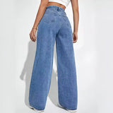 Women's Mid-Waist Straight-Leg Jeans