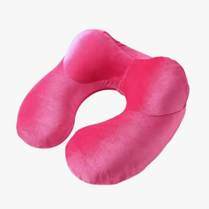 Inflatable U-Shape Travel Pillow for Neck Support