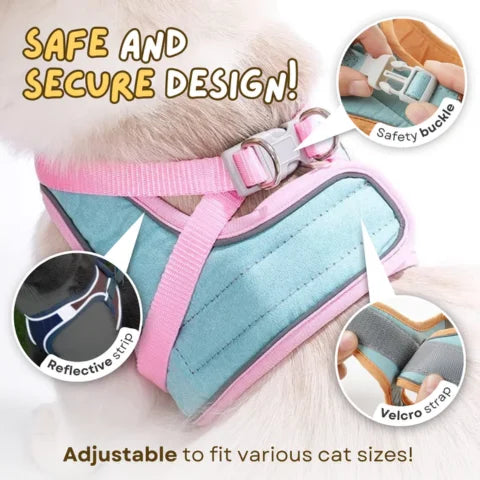 Adjustable Pet Harness with Reflective Stripe