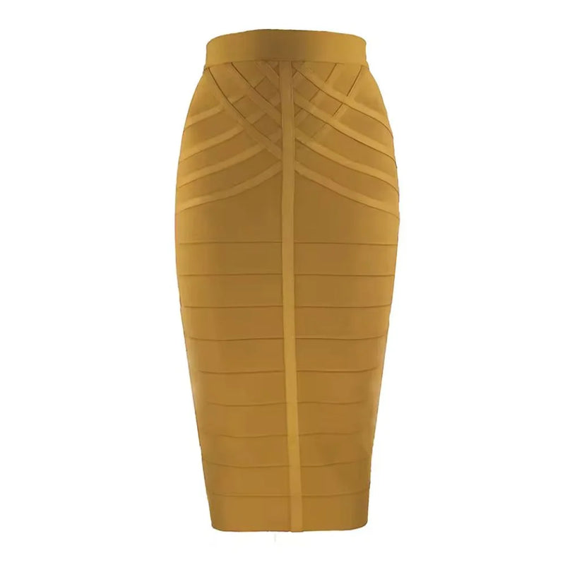 Women's vintage bandage midi skirt